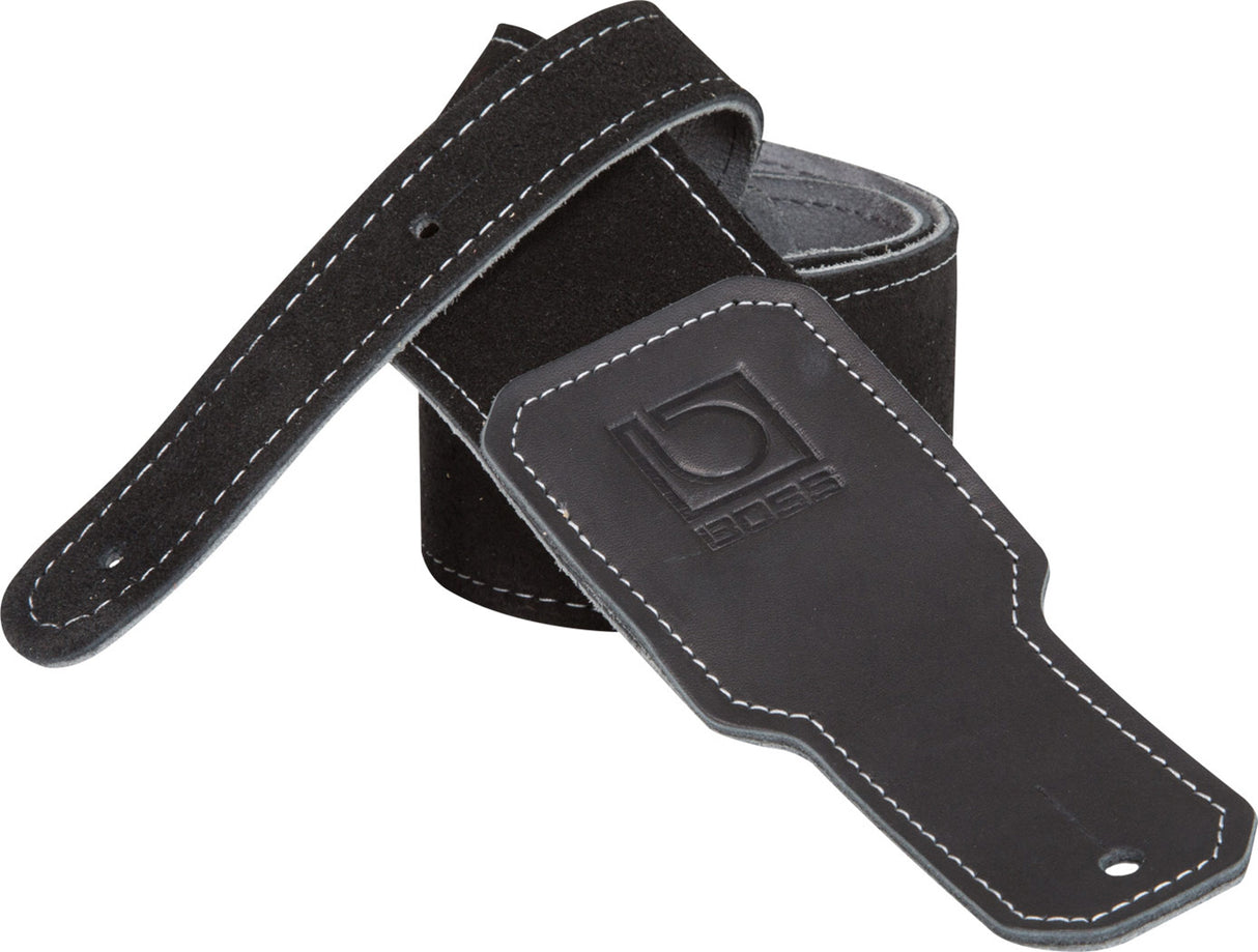 Boss BSS-25-BLK guitar strap, black suede