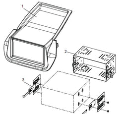 21CT23FT09 2-DIN Marco para Fiat