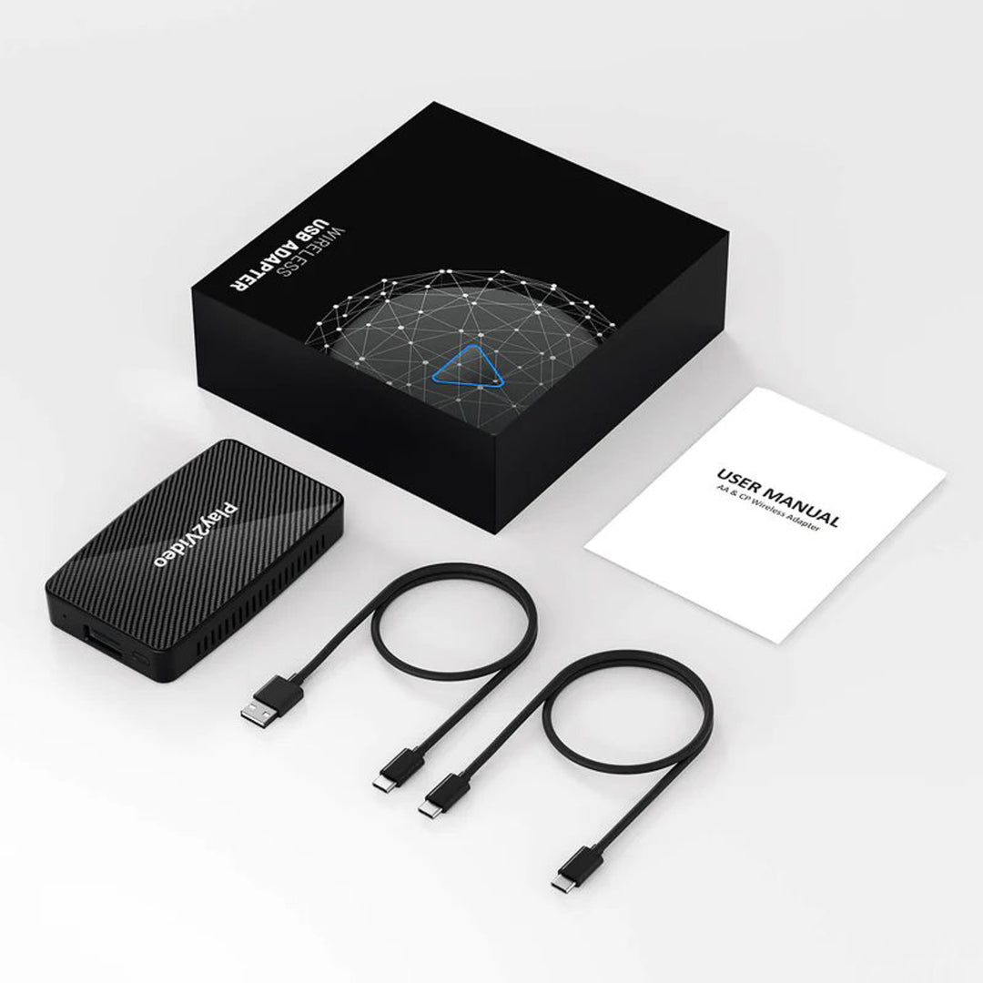 Adaptador Todo-en-uno CarPlay Inalámbrico, Android Auto y Video