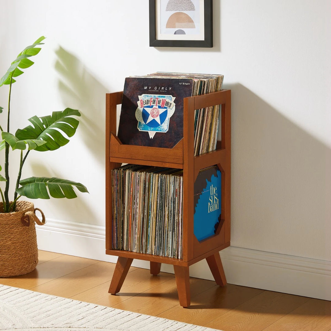 Stand de almacenamiento pequeño para discos de vinilo Crosley Asheville