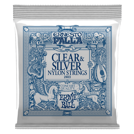Ernie Ball Ernesto Palla Clear & Silver Cuerdas de Guitarra (Klassisk)
