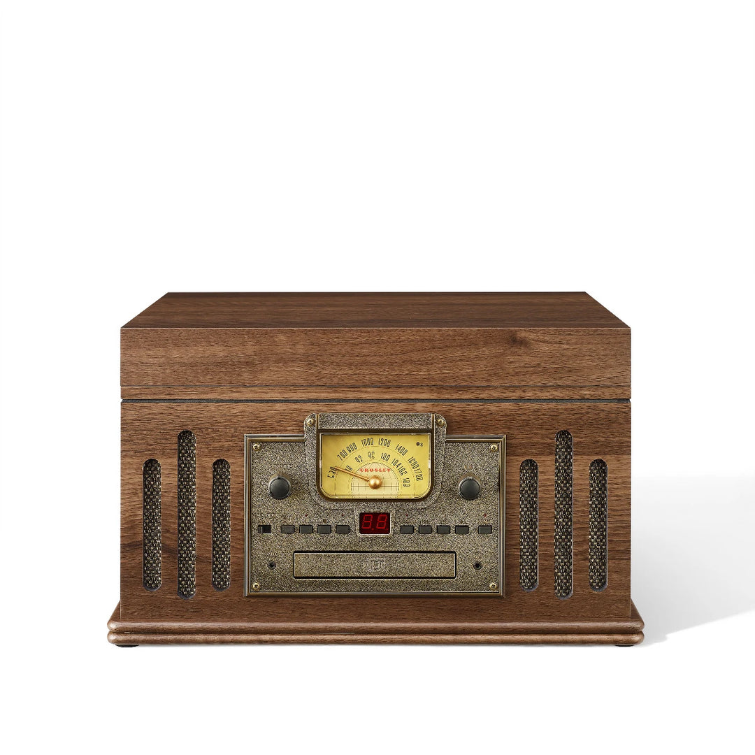 Crosley Musician Sistema de música 8 en 1, Nogal