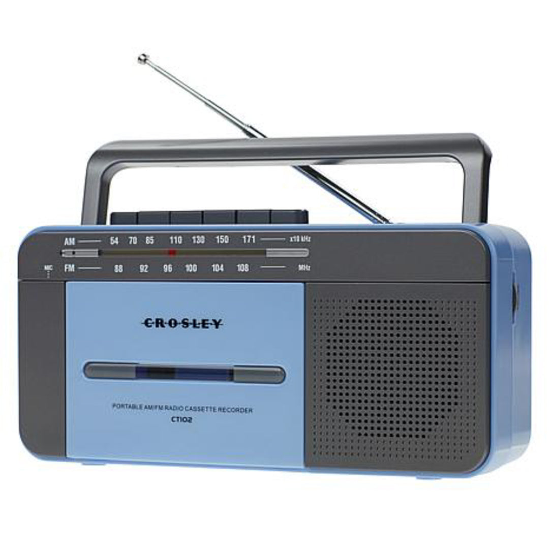Crosley - Reproductor de casetes (Azul)