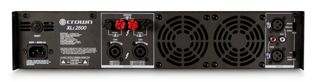 Crown XLi2500 Amplificador de Potencia (2x500W, 8 Ohm)