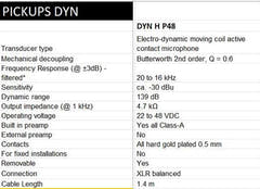 Schertler DYN-H-P48 micrófono de contacto para arpa