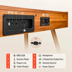 Donner DDP-80 piano digital madera Paquete Completo