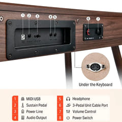 Donner DDP-80 piano digital nogal Paquete Completo