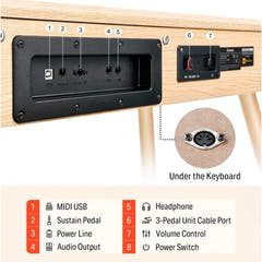 Donner DDP-80 piano digital beige Paquete Completo