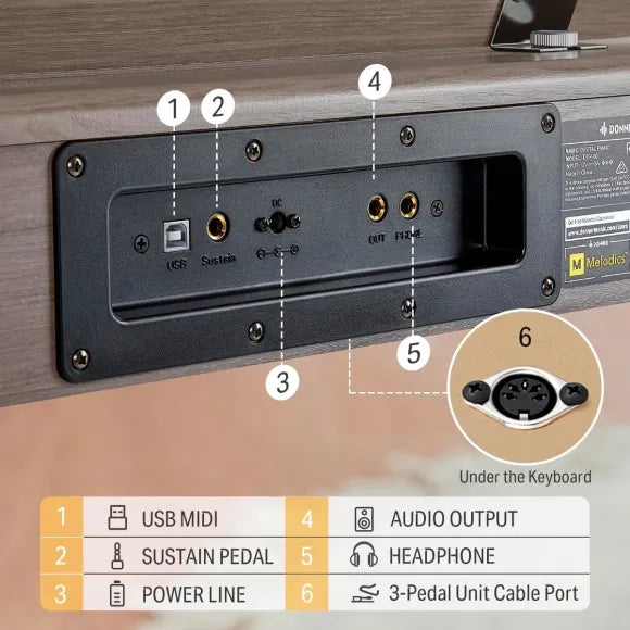Donner DDP-60 piano eléctrico gris