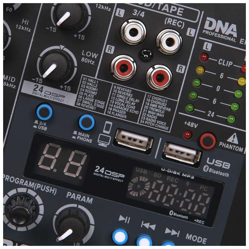 DNA EF-MIX 4, mezclador de 4 canales con Bluetooth