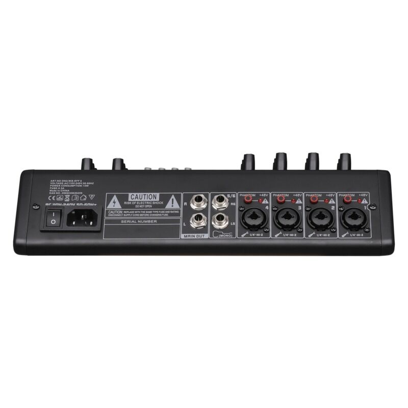 DNA MIX-EFF 6 mezclador analógico de 6 canales con Bluetooth, USB y DSP