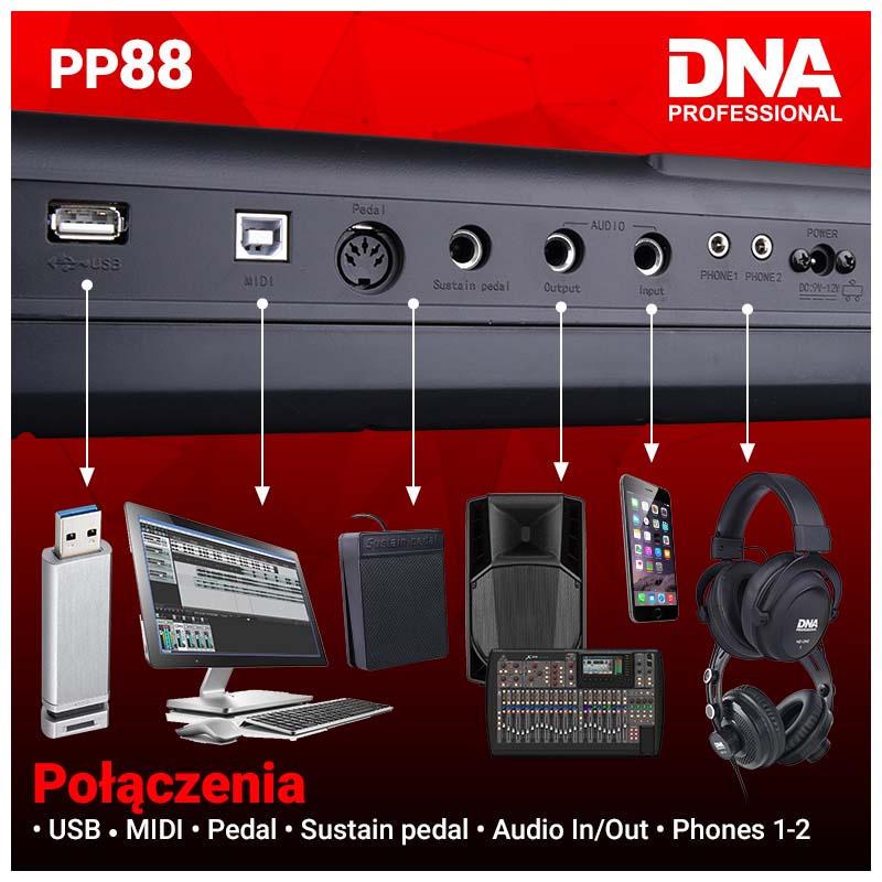 DNA PP-88 Piano digital – 88 teclas