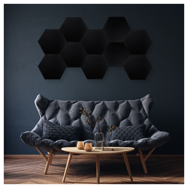 DNA AM3 BK Paneles acústicos 10 unidades Hexágono negro