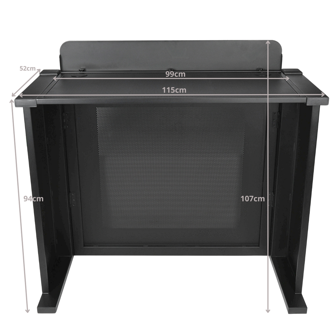 DNA DJ BOOTH MESH BK DJ-stand, negro