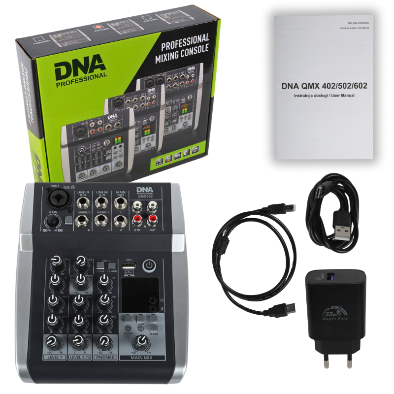 DNA QMX502 Mezclador de sonido 5 canales