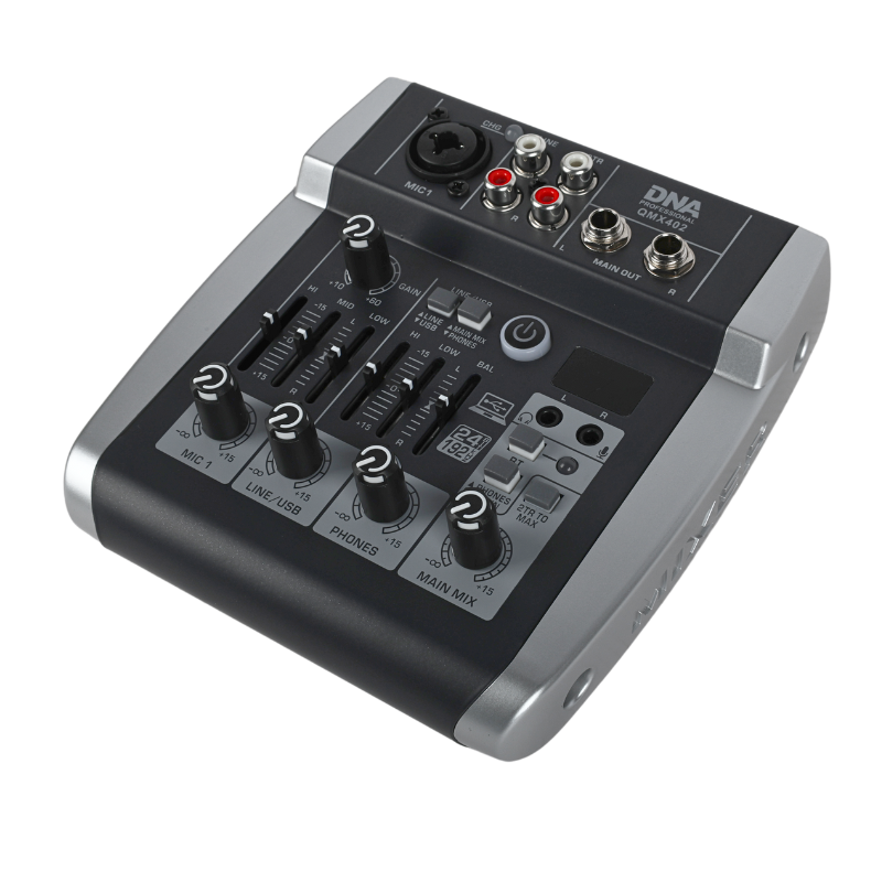DNA QMX402 mezclador de sonido de 3 canales y Bluetooth