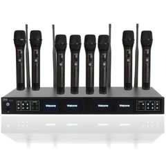 DNA RV-8 Set de micrófonos UHF inalámbricos con 8 micrófonos de mano