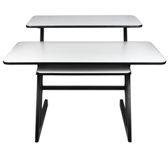 Mesa de estudio con estantes y extensión para keyboard (120 cm)