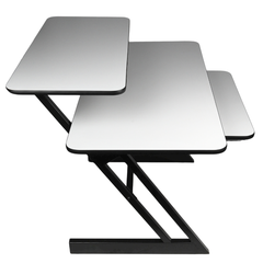 Mesa de estudio con estantes y extensión para keyboard (120 cm)