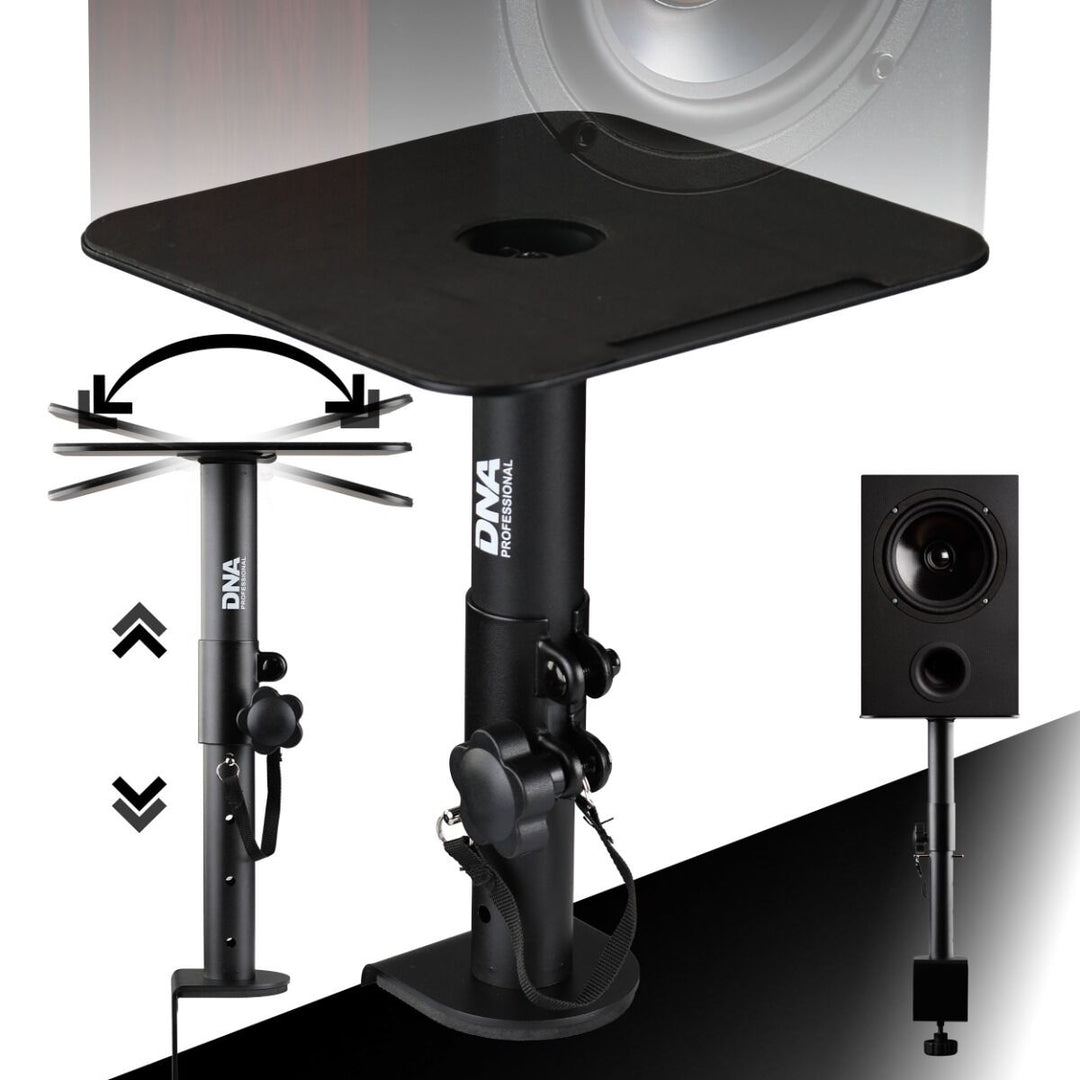 Soportes para monitores de estudio con abrazadera de mesa (2 uds.)