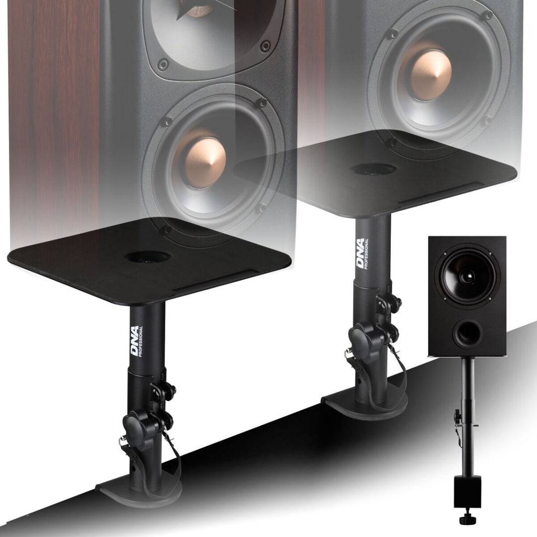 Soportes para monitores de estudio con abrazadera de mesa (2 uds.)