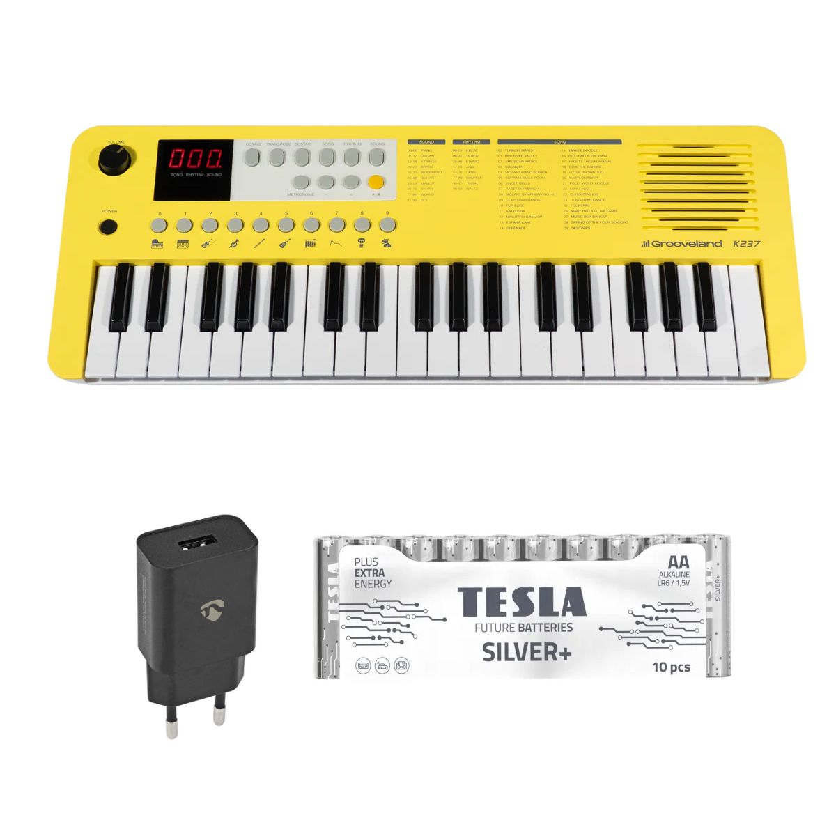 Grooveland E237 Teclados (Amarillo suave)