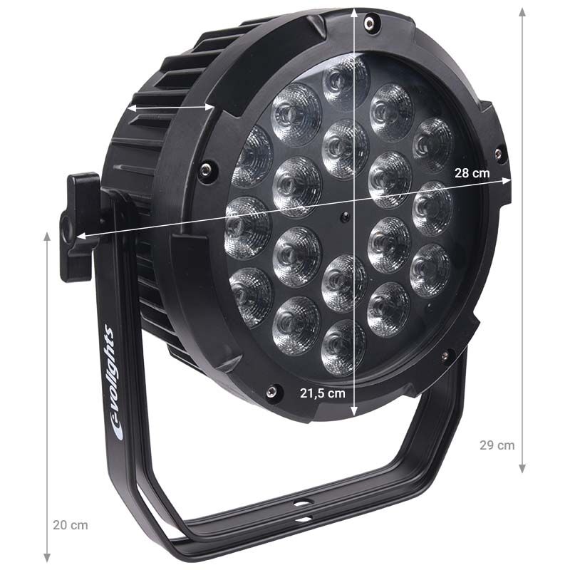 Evolights Glaze PAR IP65 foco LED – RGBW