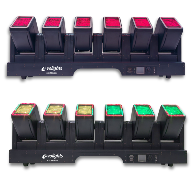 Evolights 6 Cañones Barra de Cabezas Móviles 6x60W RGBW