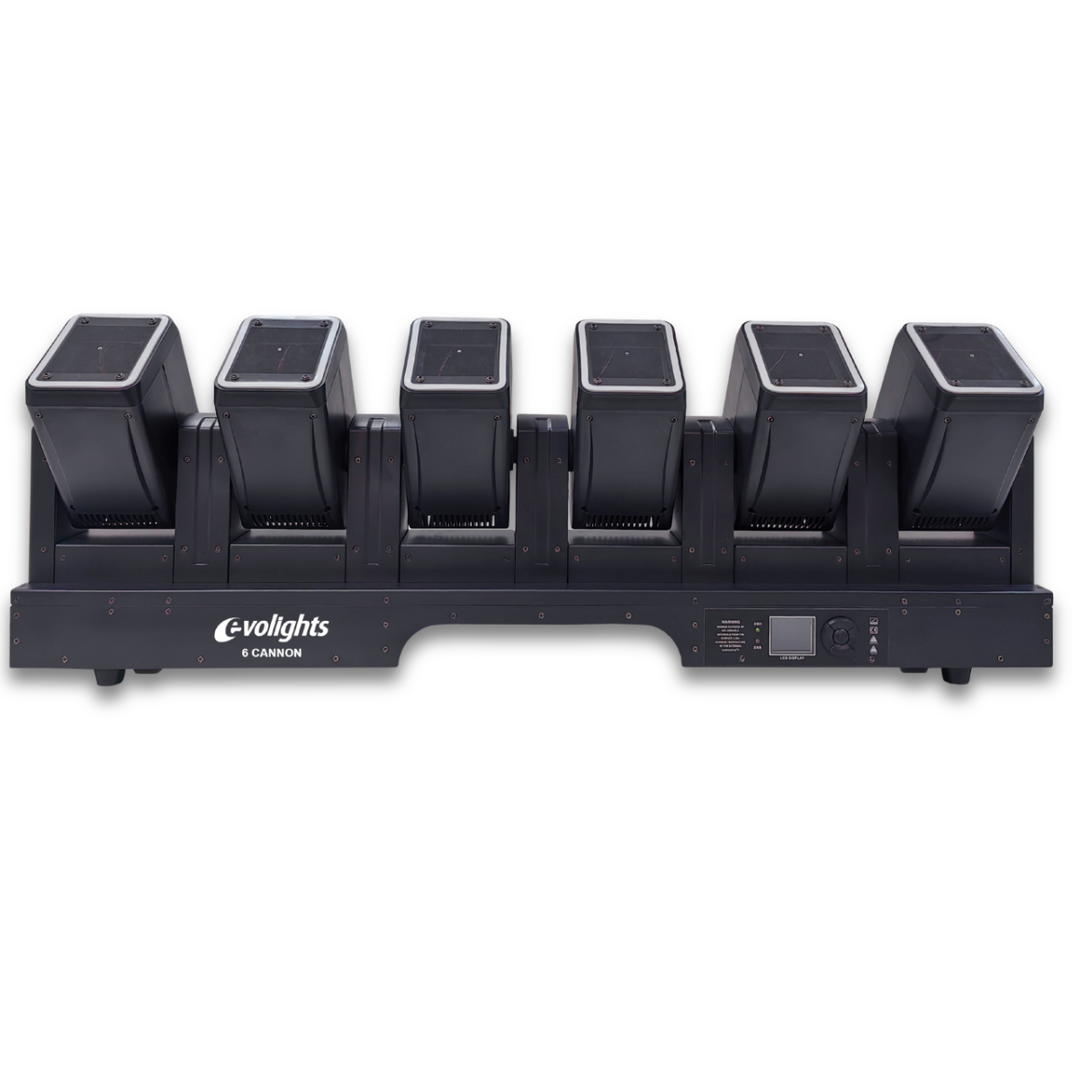 Evolights 6 Cañones Barra de Cabezas Móviles 6x60W RGBW