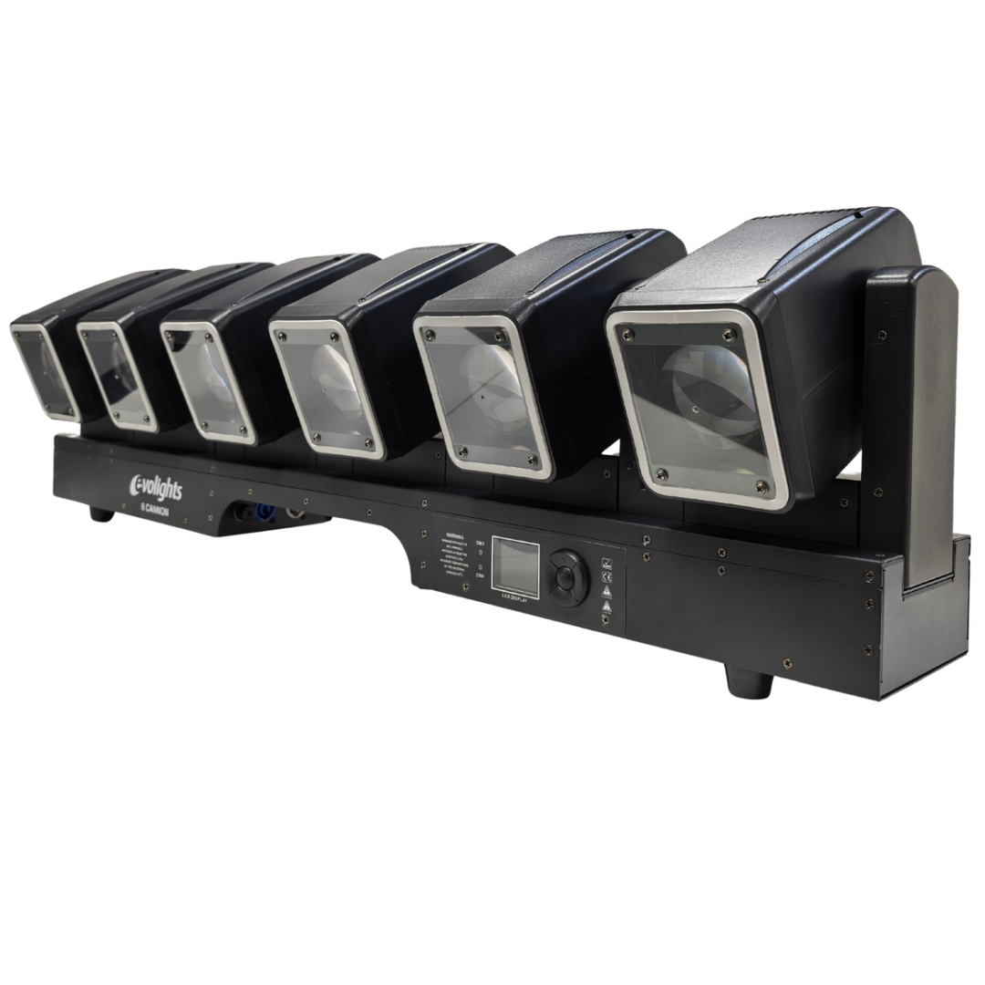 Evolights 6 Cañones Barra de Cabezas Móviles 6x60W RGBW