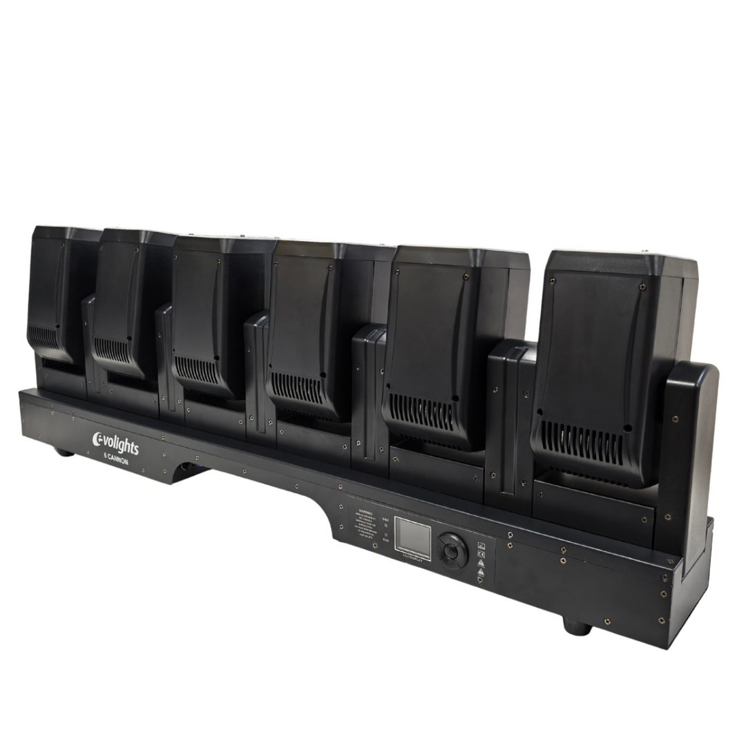 Evolights 6 Cañones Barra de Cabezas Móviles 6x60W RGBW