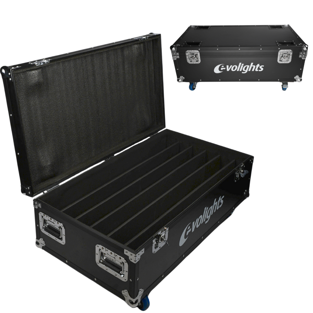 flightcase para 6 Evolights Pixel Bar 18x10W RGBW