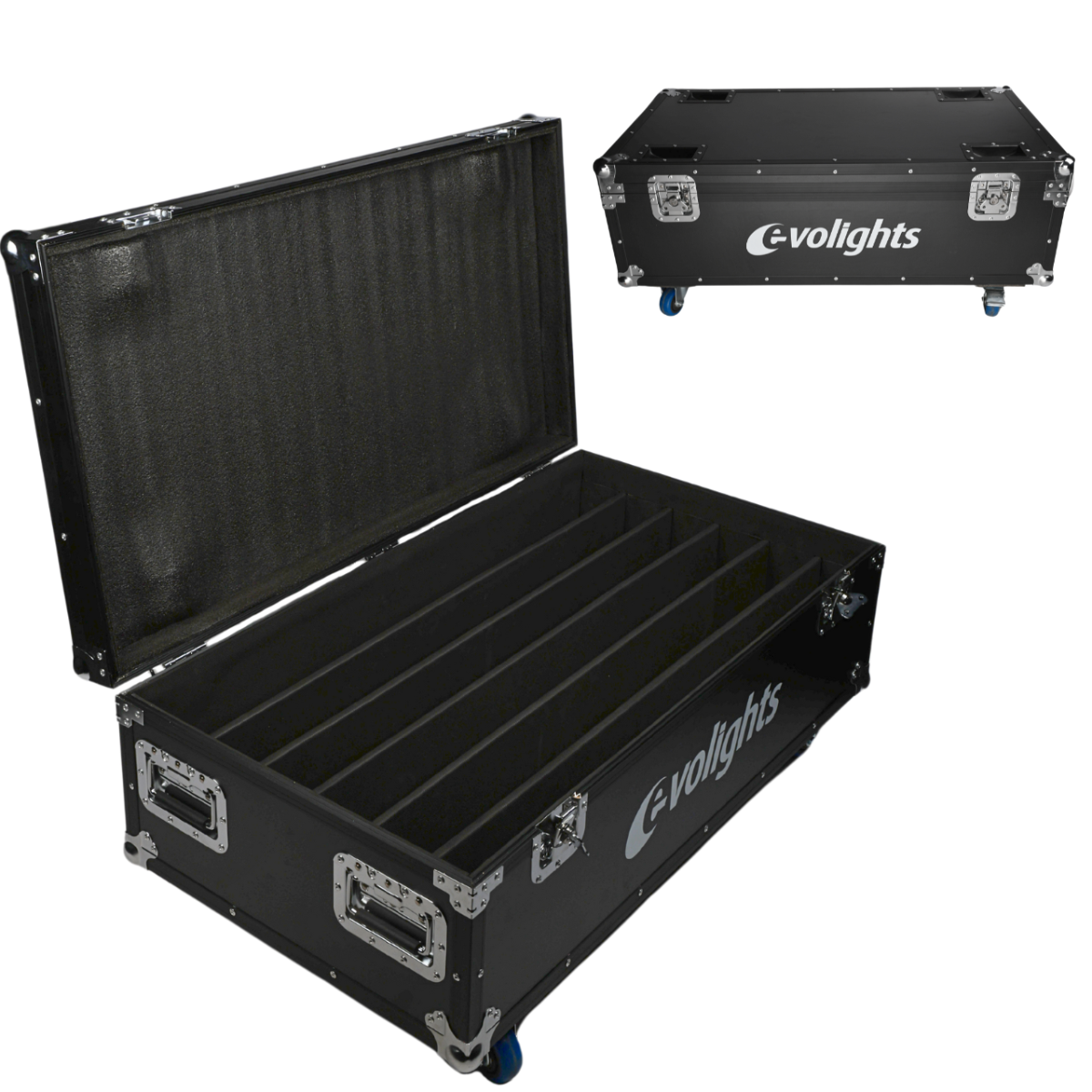 flightcase para 6 Evolights Pixel Bar 18x10W RGBW