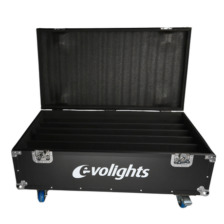 flightcase para 6 Evolights Pixel Bar 18x10W RGBW