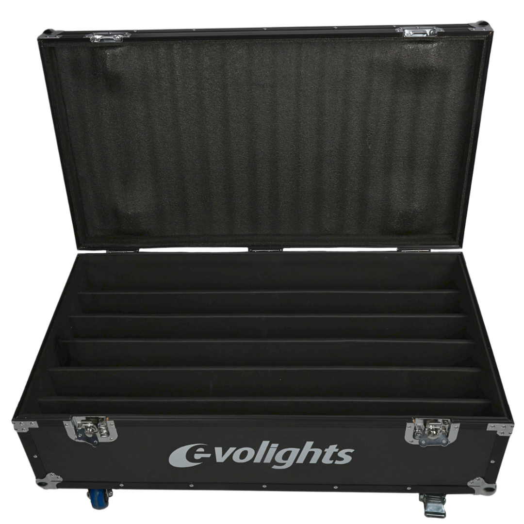 flightcase para 6 Evolights Pixel Bar 18x10W RGBW