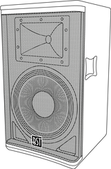 BST SA15DSP - Altavoz PA Activo (600W, 15")