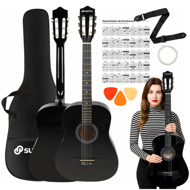Suprimo CGS2 BK set de guitarras clásico 4/4, negro