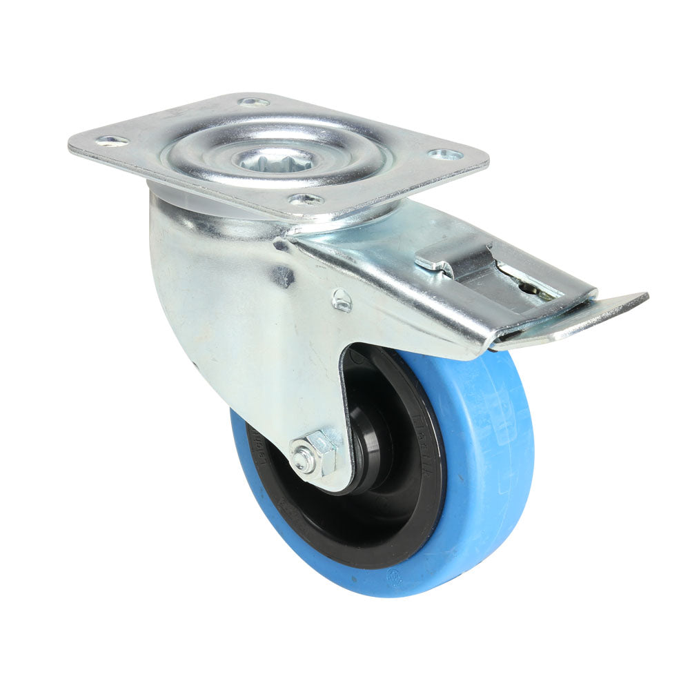Rueda giratoria con freno (100mm)