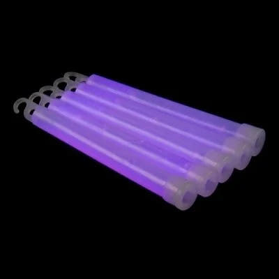 25 barras luminosas 6'' con cuerda (Lila)