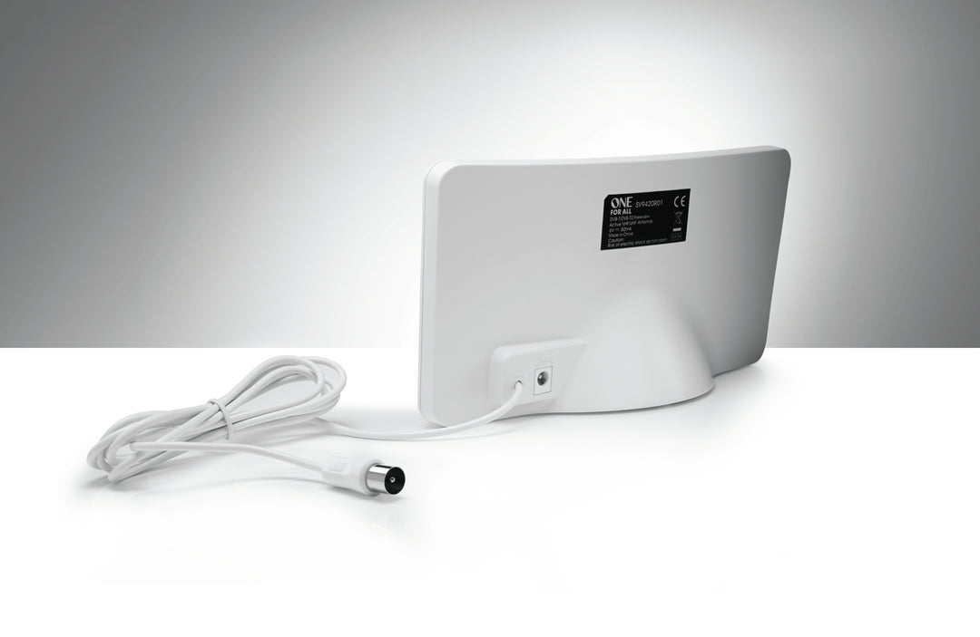 Antena de TV y DAB+ Interior (Blanco)