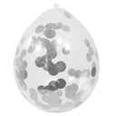 Globos con Confeti (Plata, 30cm)