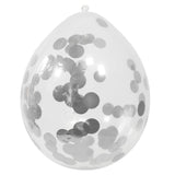 Globos con Confeti (Plata, 30cm)