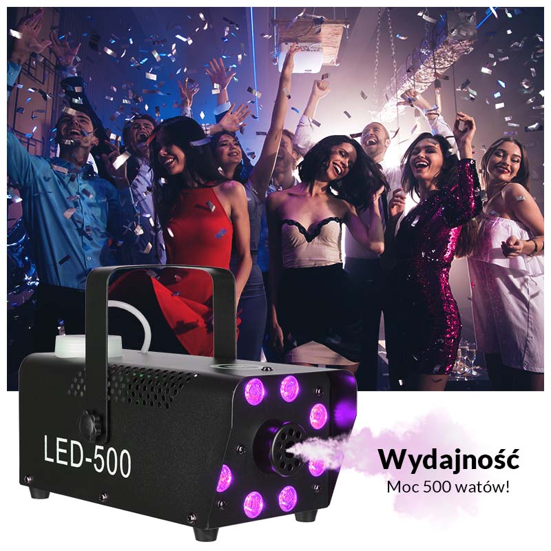 Light4Me Fog 500 LED Máquina de niebla 500W con RGB LED Luz