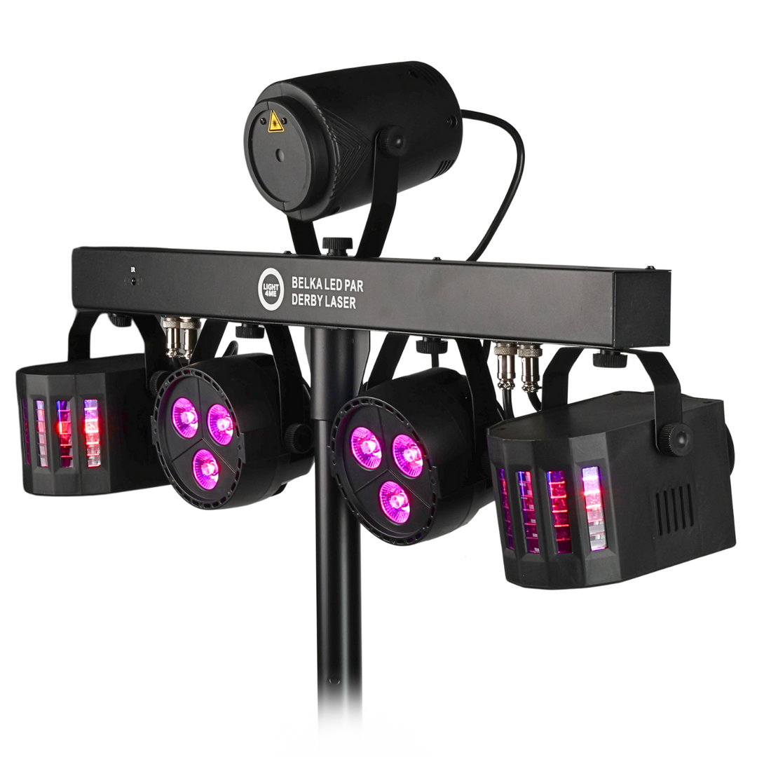 Light4Me T-Bar LED PAR Derby Láser MultiBar