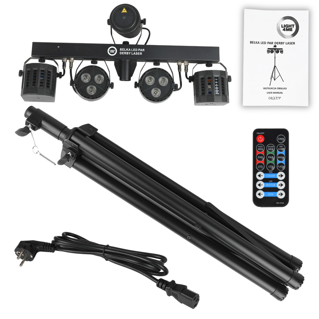 Light4Me T-Bar LED PAR Derby Láser MultiBar