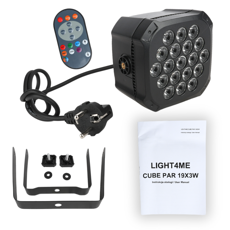 Light4Me Cubo PAR 19x3W RGBW LED foco Spot