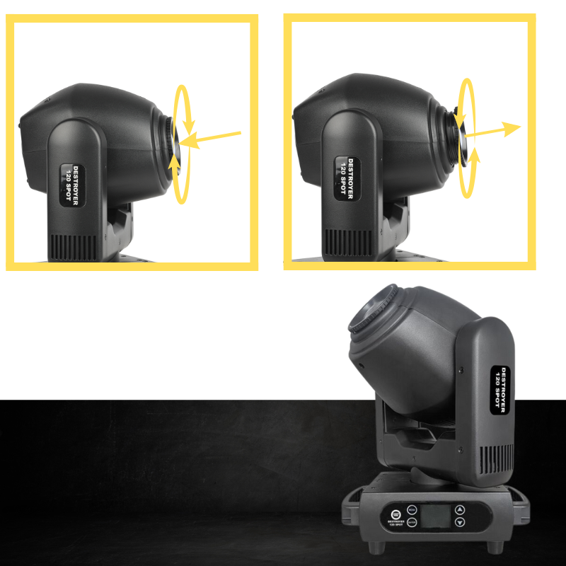 Light4Me Destroyer 120 W Spot Cabezas Móviles LED