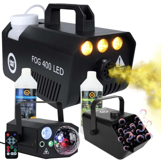 LIGHT4ME GIG SET 2 røgmaskine 400W LED væske