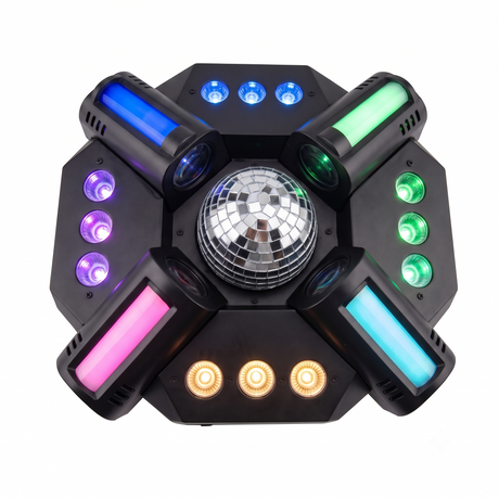 LIGHT4ME MULTIX 3 en 1 LED-lámpara de escenario multiefecto