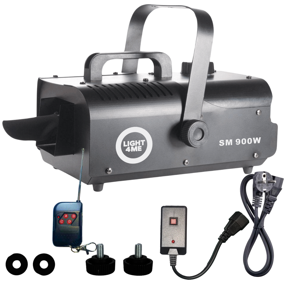 LIGHT4ME SM 900W máquina de nieve con mando a distancia, negra